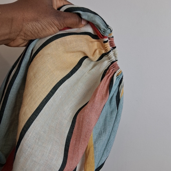 Zimmerman Cassia Draw Stripe Mini Linen Dress Size 2 - Picture 7 of 15